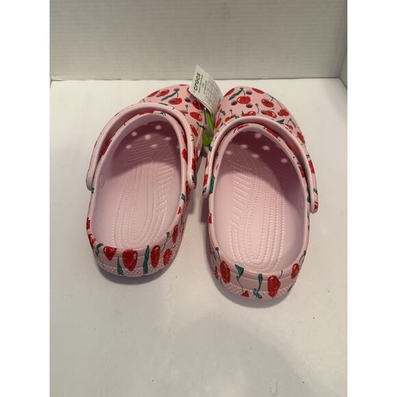 Crocs Classic Fresh Fruits Clog Shoes Womens Size 11 Pink Cherry Graphic Comfort - Picture 5 of 11